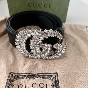 DOUBLE G RHINESTONE BELT - 105 SOLD